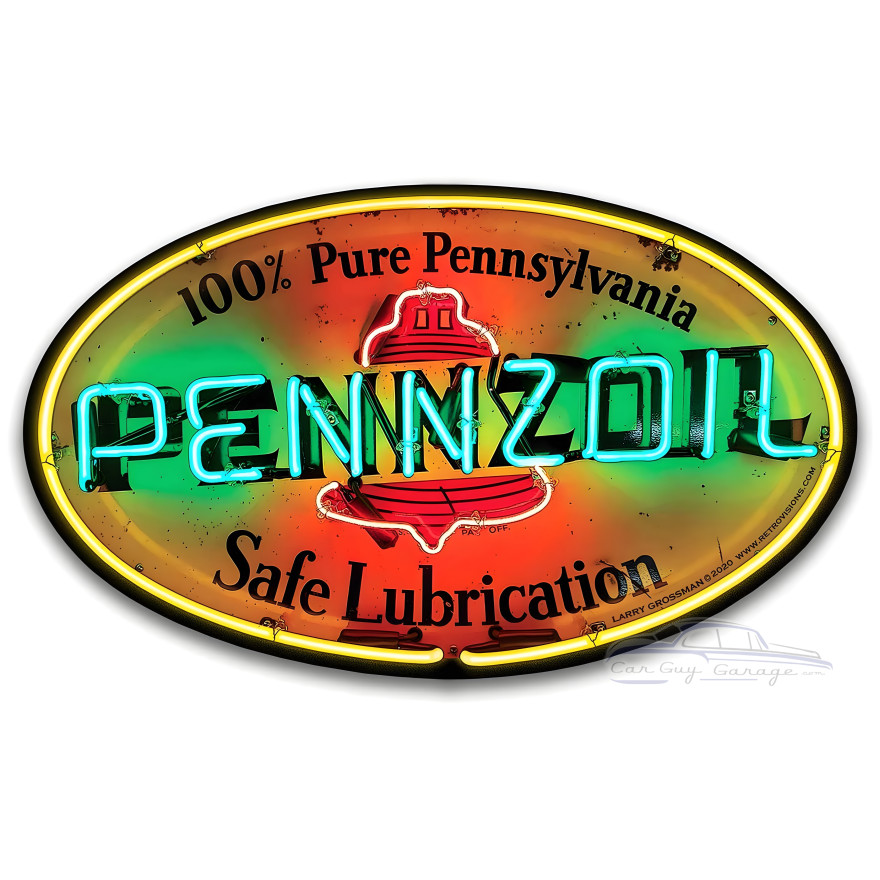 Pennzoil Metal Sign - 16" x 10"
