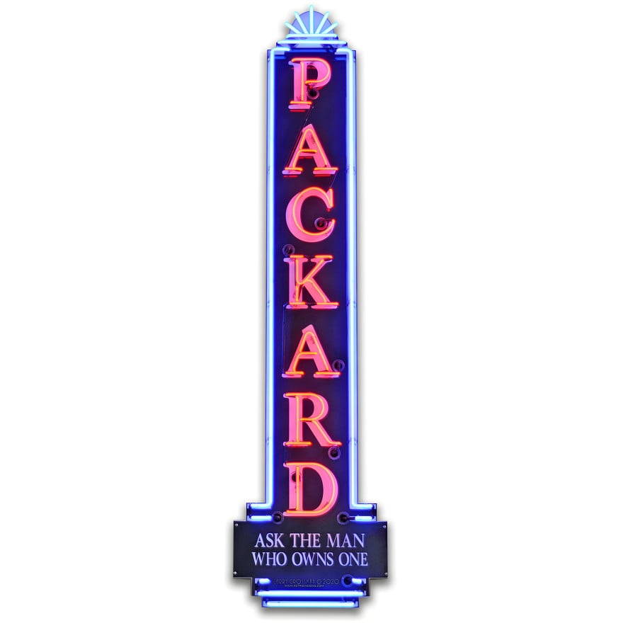 1930s Packard Metal Sign - 4" x 16"