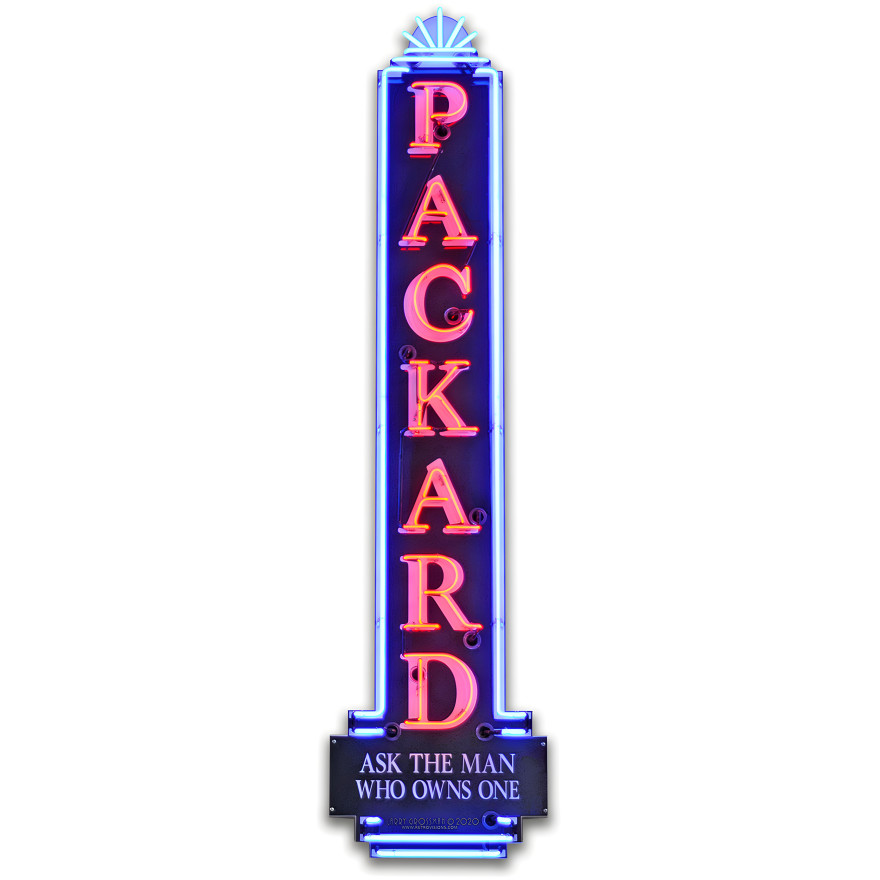 1930s Packard Metal Sign - 5" x 18"