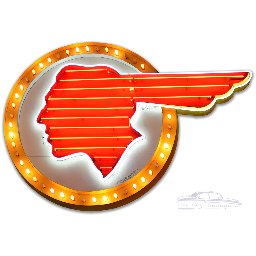 Indian Chief Metal Sign - 16" x 11"