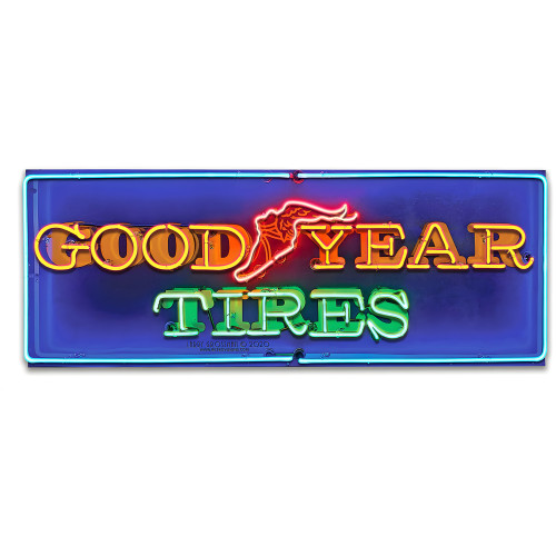 Goodyear Metal Sign - 18" x 7"