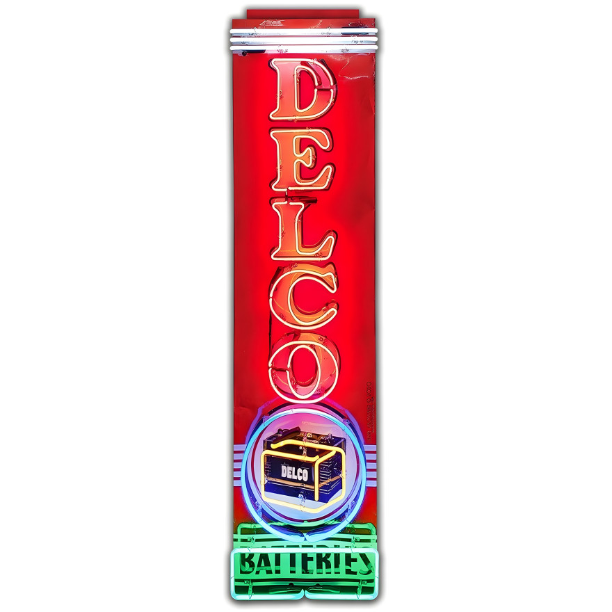 Delco Metal Sign - 22" x 6"
