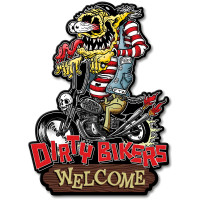 Dirty Bikers Metal Sign - 12" x 16"
