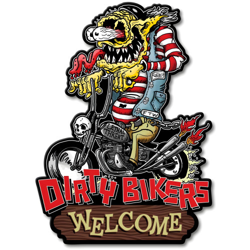 Dirty Bikers Metal Sign - 12" x 16"