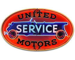 United Service Metal Sign