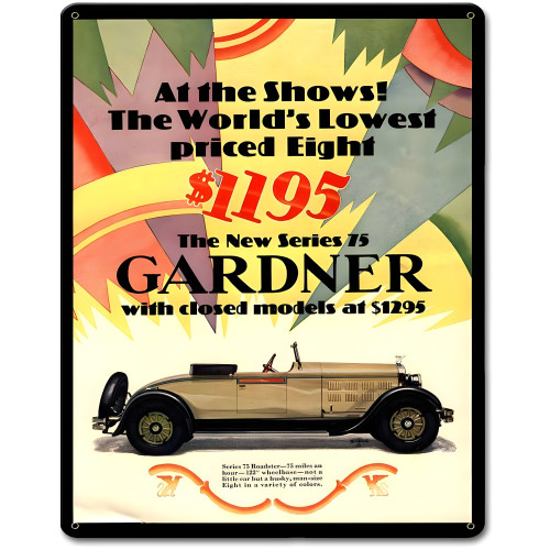 Gardener 1928 Metal Sign - 12" x 15"