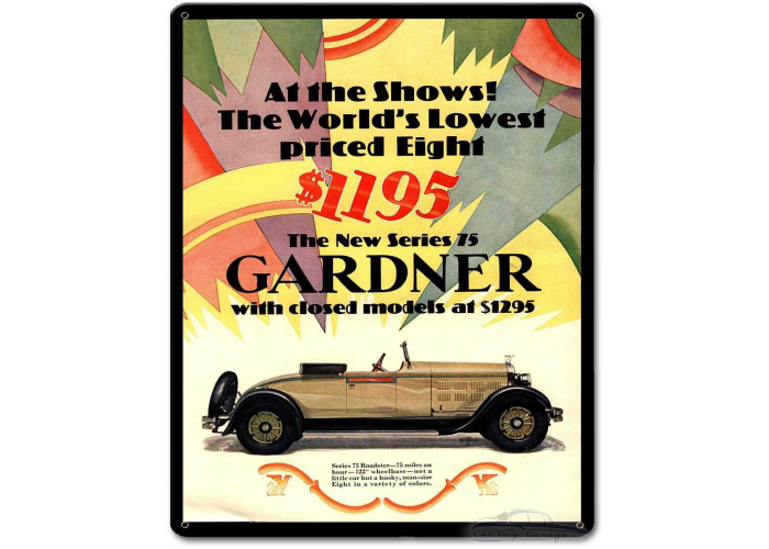 Gardener 1928 Metal Sign - 12" x 15"