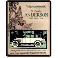 Anderson Aluminum Six 1924 Metal Sign - 12" x 15"