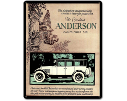 Anderson Aluminum Six 1924 Metal Sign - 12" x 15"