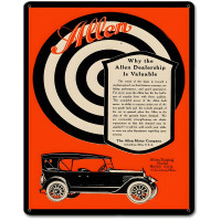 Allen Touring Model 1920 Metal Sign - 12" x 15"