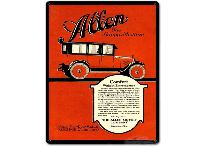 Allen Sedan 1920 Metal Sign