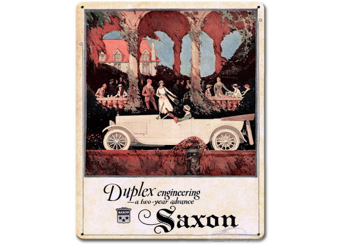 Saxon Metal Sign - 12" x 15"