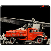 International Sohio Satin Metal Sign - 15" x 12"
