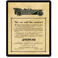 American Underslung Satin Metal Sign - 12" x 15"