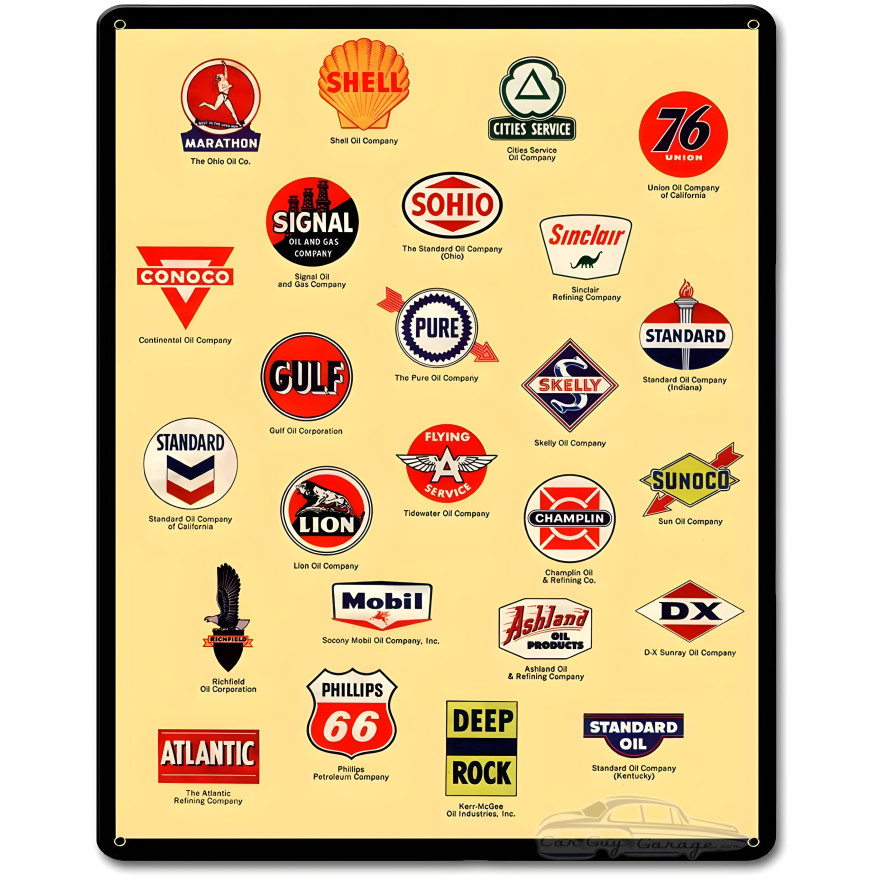 Gas Signs Satin Metal Sign - 12" x 15"