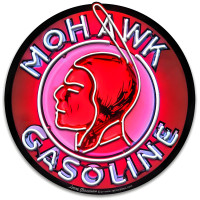 Mohawk Sign Custom Shape Metal Sign - 14" Round