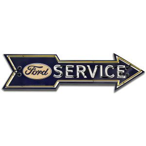 Ford Service Sign Custom Shape Metal Sign - 16" x 5"