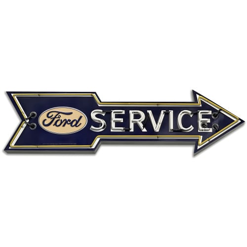 Ford Service Sign Custom Shape Metal Sign - 16" x 5"