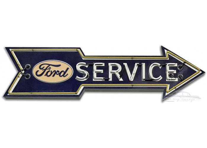 Ford Service Sign Custom Shape Metal Sign - 16" x 5"