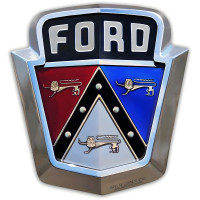 1950's Ford Emblem Custom Shape Metal Sign - 13" x 14"