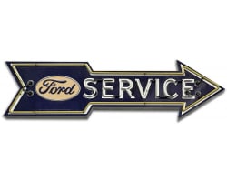 Ford Service Sign Custom Shape Metal Sign - 18" x 5"