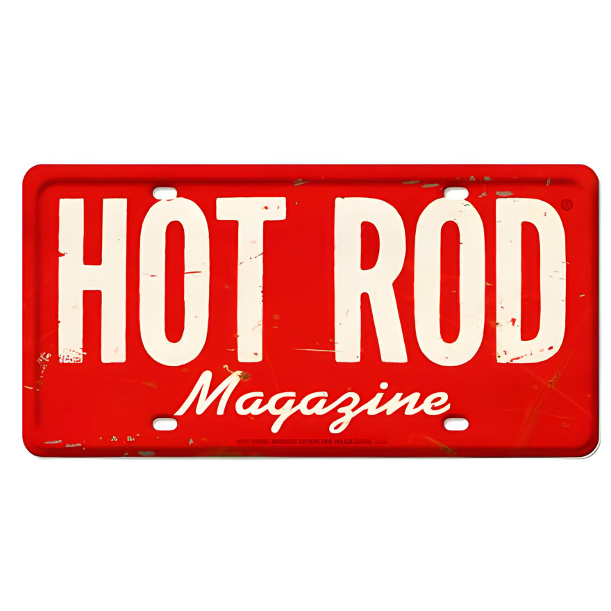 Hot Rod Magazine Metal Sign - 12" x 6"