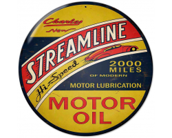 Streamline Motor Oil Metal Sign - 14" x 14"