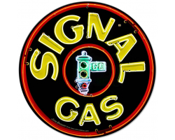 Signal Gas Metal Sign - 14" Round