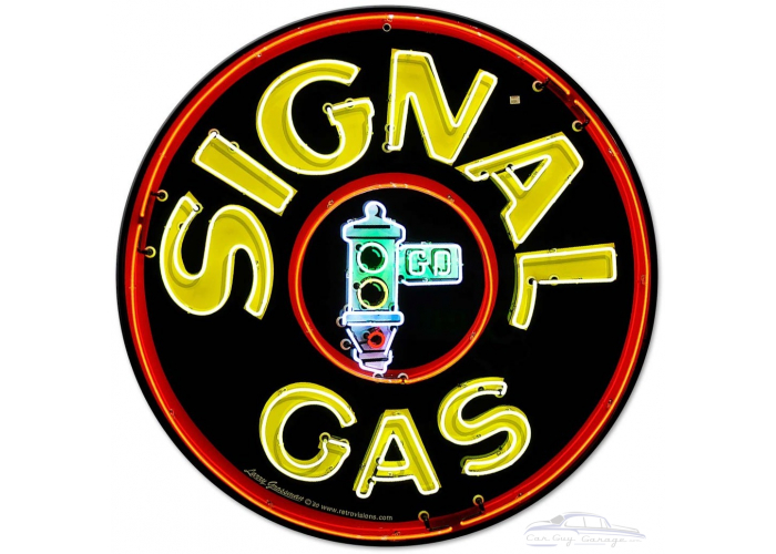 Signal Gas Metal Sign - 14" Round