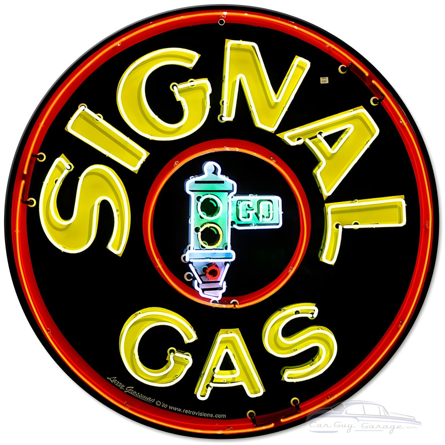 Signal Gas Metal Sign - 14" Round