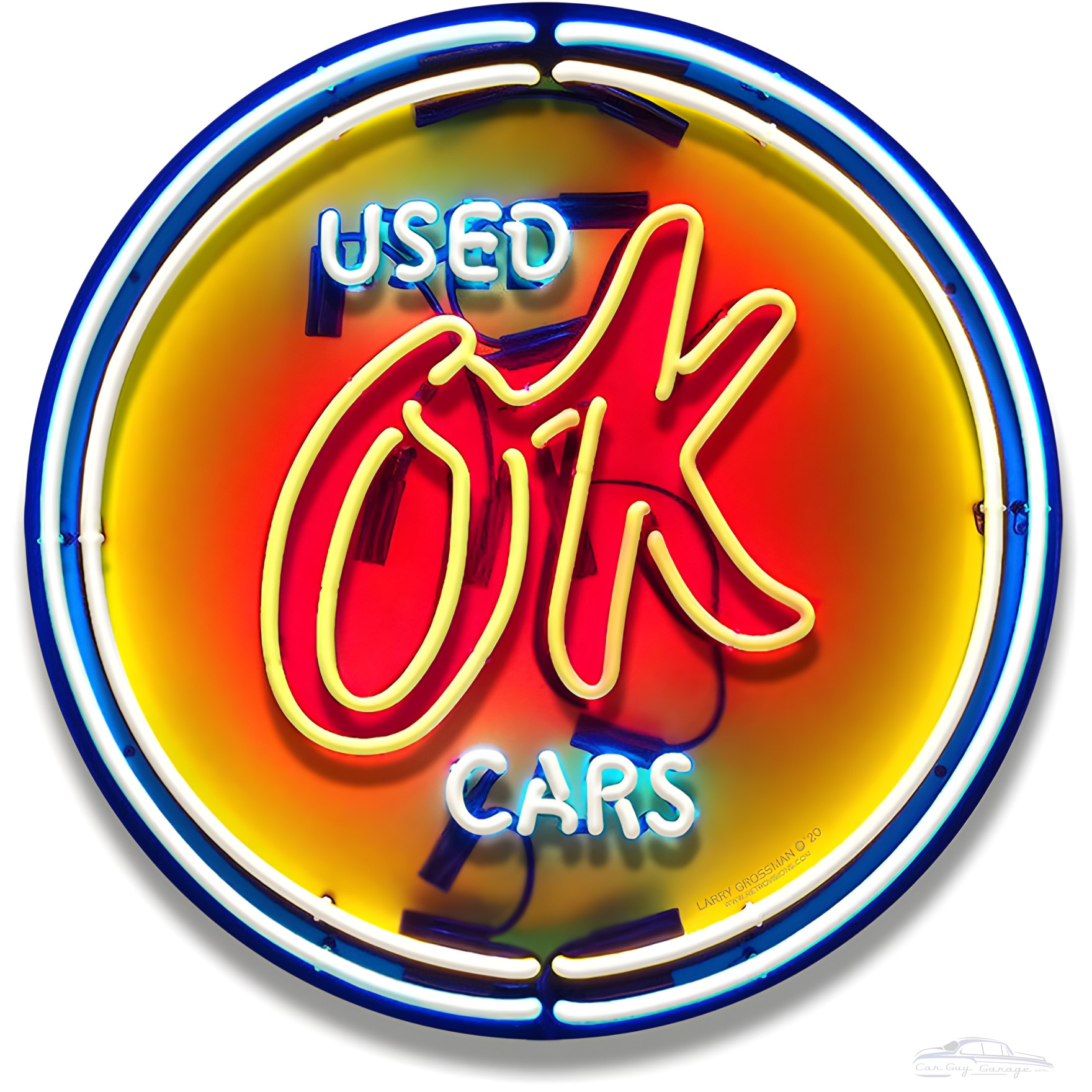 Vintage OK Used Cars Metal Sign - 14