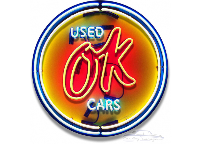 Ok Used Cars Metal Sign - 14" x 14"