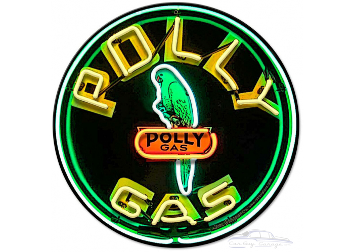 Polly Gas Metal Sign - 14" Round