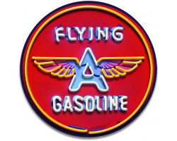 Flying A Metal Sign - 14" Round