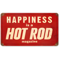 Hot Rod Happiness Metal Sign - 8" x 14"
