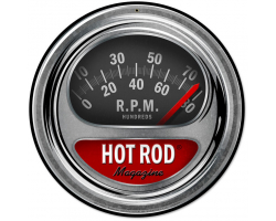 Hot Rod Tach Metal Sign - 14" x 14"