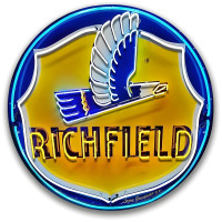 Richfield Metal Sign - 14" Round