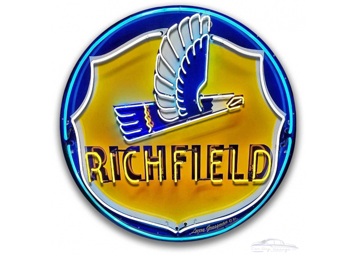 Richfield Metal Sign - 14" Round