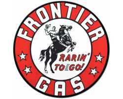 Frontier Gas Metal Sign - 14" Round