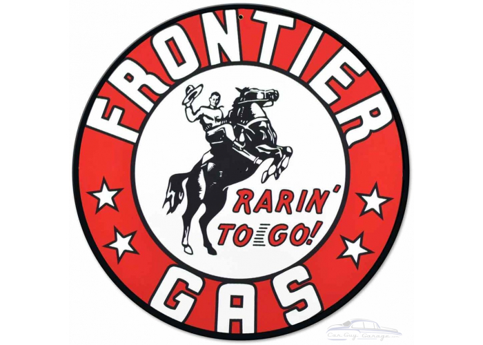 Frontier Gas Metal Sign - 14" Round