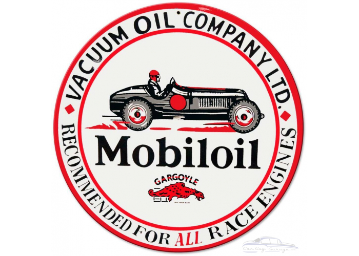 Mobil Oil Metal Sign - 14" Round