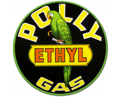 Polly Ethyl Gas Metal Sign - 14" Round
