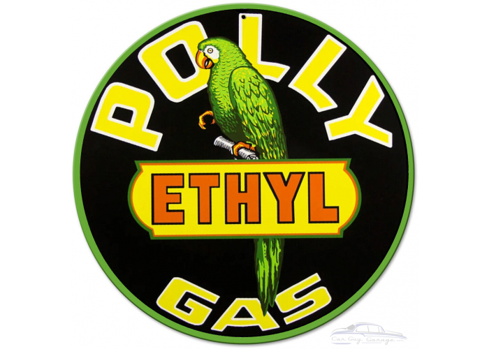 Polly Ethyl Gas Metal Sign - 14" Round