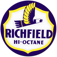 Richfield Hi Octane Metal Sign - 14" Round