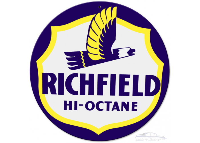Richfield Hi Octane Metal Sign - 14" Round