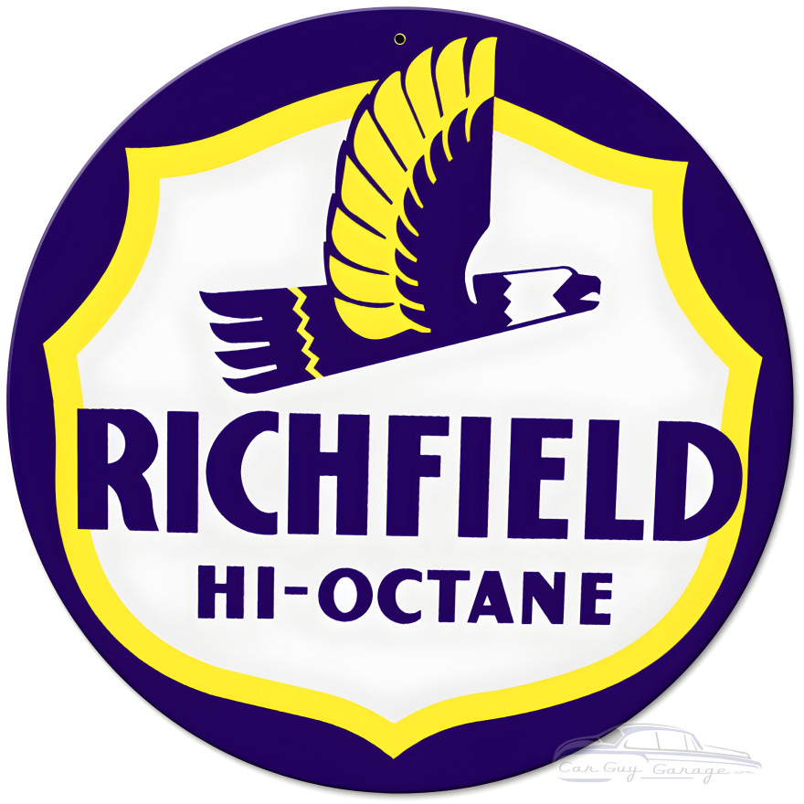 Richfield Hi Octane Metal Sign - 14" Round