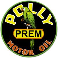Polly Oil Metal Sign - 14" Round