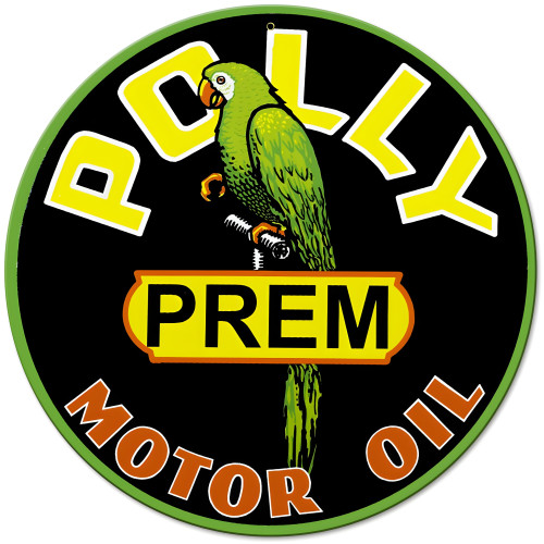 Polly Oil Metal Sign - 14" Round