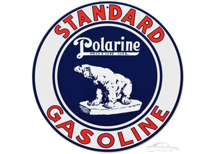 Standard Gas Polarine 14 x 14 Round Metal Sign