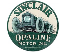 Sinclair Opaline Round Metal Sign - 14" Round